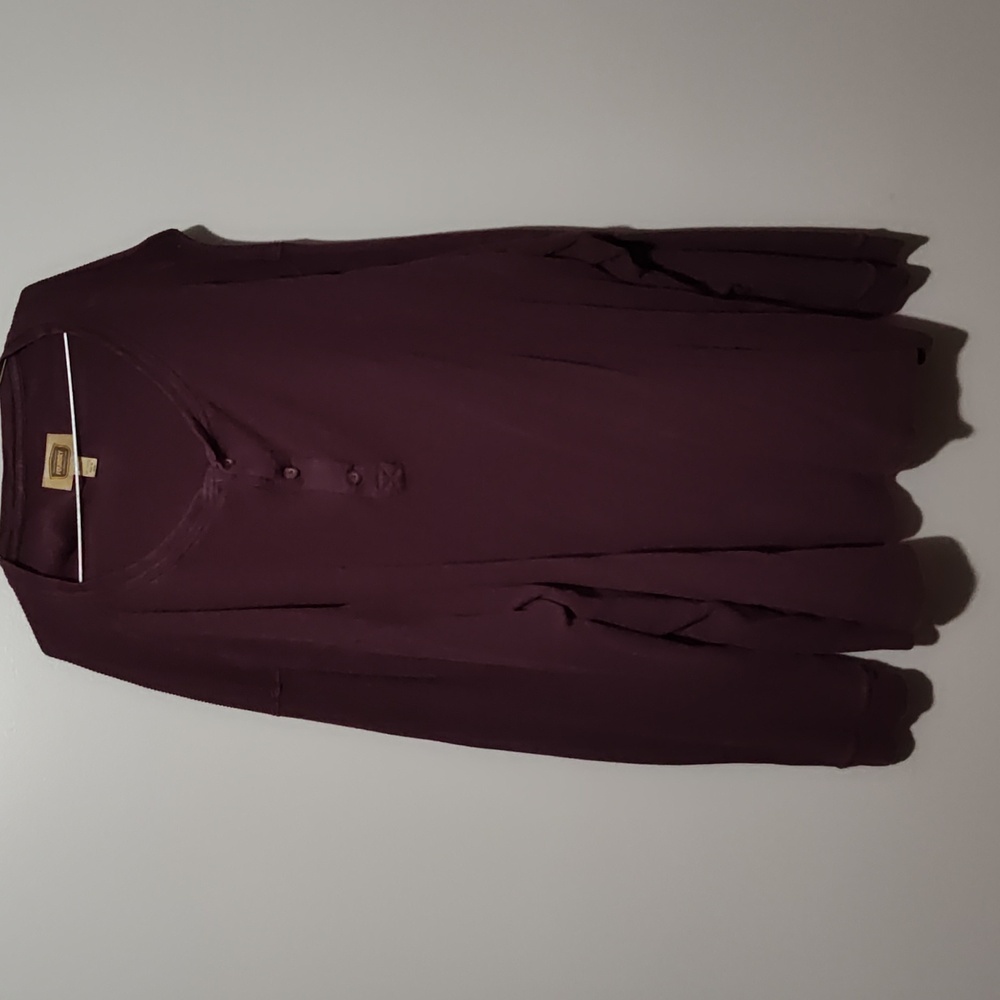 Foundry supply company maroon long sleeve thermal Polo 5xlt